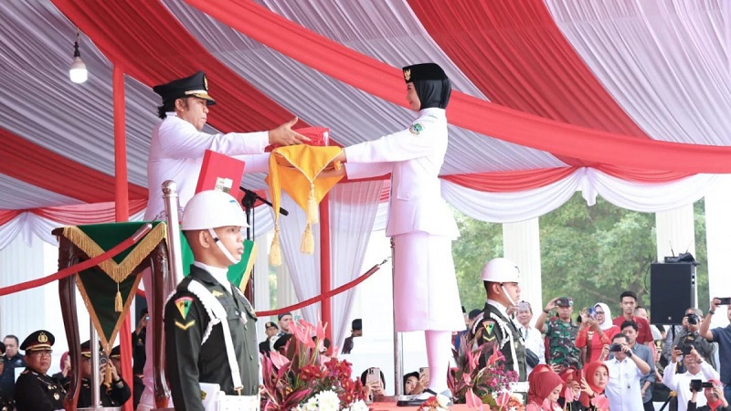 Peringatan HUT RI ke 79 di Provinsi Banten. [Foto: Biro Adpim dan Protokol Setda Provinsi Banten]