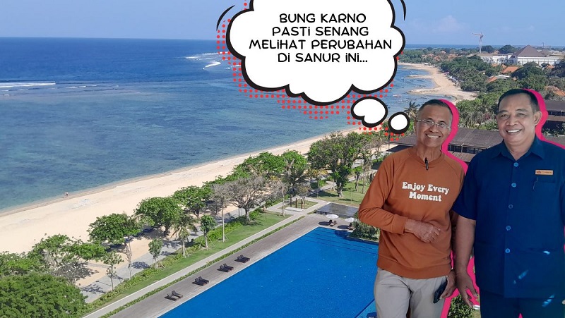 Wajah baru Hotel Bali Beach dan The Meru. [Foto: Disway]