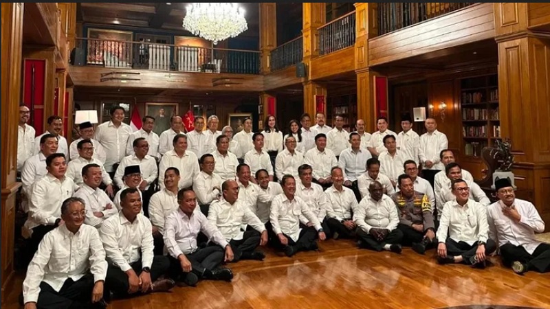 Kabinet Merah Putih Prabowo Subianto. [Foto: Repro/RMN]