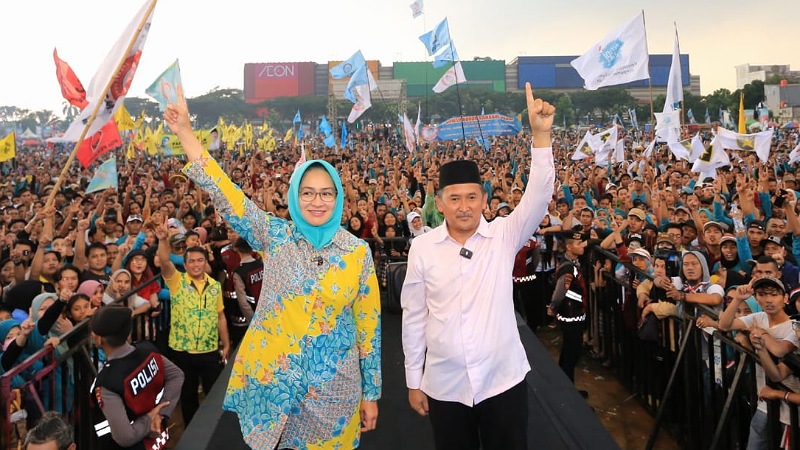 Depan Puluhan Ribu Massa Kampanye, Airin-Ade Siap Wujudkan Banten Maju Bersama