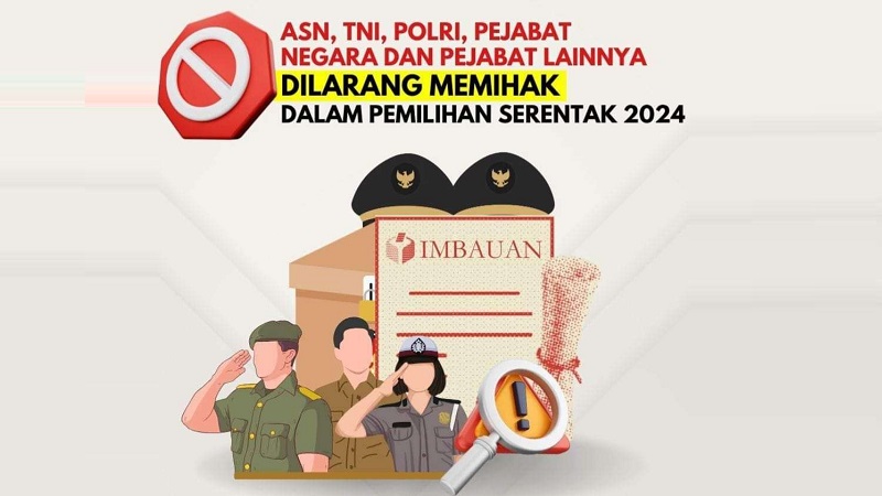 Ilustrasi larangan memihak di Pilkada Serentak 2024. [Foto: Dok Bawaslu/RMN]