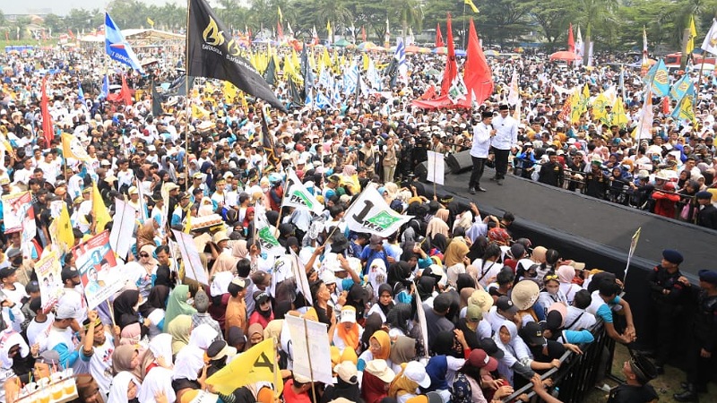 Lawan Kedzaliman! Selawat Asyghil Menggema di Kampanye Andika-Nanang