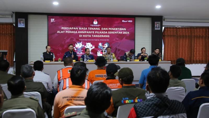 Rapat Persiapan Masa Tenang dan Penertiban Alat Peraga Kampanye (APK) Pilkada serentak 2024 Kota Tangerang. [Foto: Dok Pemkot/RMB]