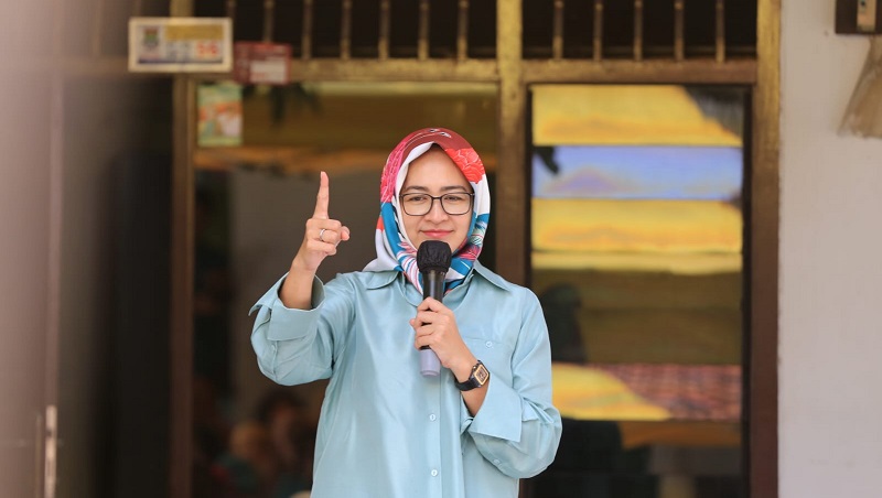 Cagub Airin Rachmi Diany siap menghadapi debat Pilgub kedua. [Foto: AMR/RMN]