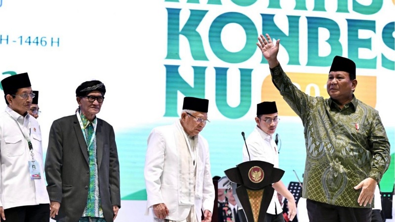 Presiden Prabowo Subianto menghadiri Peringatan Harlah Ke-102 Nahdlatul Ulama (NU) di Istora Senayan, Jakarta,  Rabu, 5 Februari 2025. [Foto: BPMI Setpres/RMN]