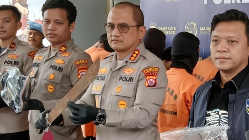 Polresta Tangerang Bekuk 20 Bandit Motor, Buser Ikut Jadi Korban Begal!