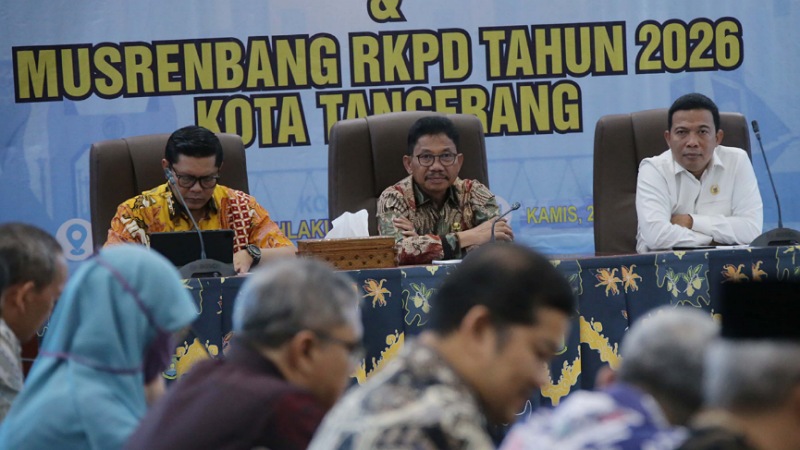 Wali Kota Tangerang H. Sachrudin saat membuka Forum Konsultasi Publik Rancangan Awal RPJMD 2025-2029 dan Musrenbang RKPD 2026. - Dok Diskominfo Tangerang -