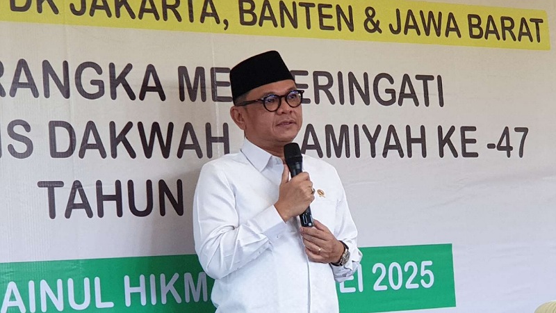 Gubernur Lemhannas Tb Ace Hasan Syadzily saat menghadiri acara Milad ke-47 Majelis Dakwah Islamiyah (MDI) di Kantor DPP Golkar, Selasa (27/5/2025). - Foto: Dok RRI -