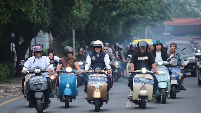 Maryono Bareng Scooterist Ikut Riding Meriahkan Festival Al-A’Zhom 2025