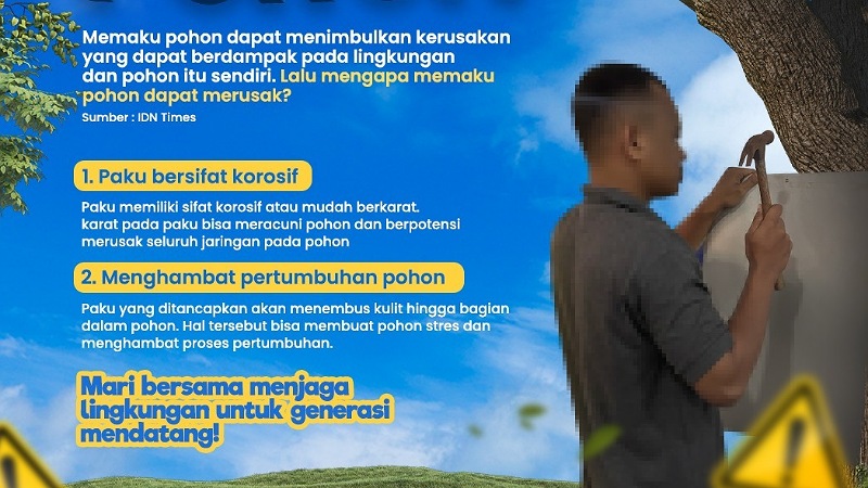 Awas! Paku Pohon di Tangerang Bisa Kena Denda Rp50 Juta, Penjara 3 Bulan!