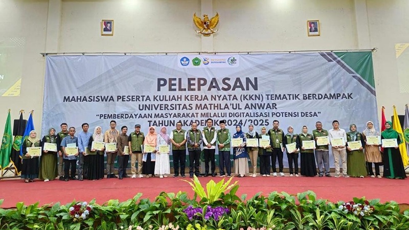 UNMA Terjunkan 547 Mahasiswa KKN Tematik: Bangun Desa, Bangkitkan Harapan! Pelepasan 547 mahasiswa UNMA Banten, peserta KKN Tematik Berdampak ke 23 desa di Kabupaten Pandeglang dan Lebak. - Foto: Humas UNMA/RMN -