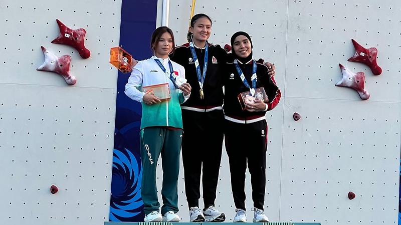 Atlet panjat tebing nasional asal Kota Tangerang, Raji’ah Sallsabillah, mengharumkan nama bangsa di pada ajang World Games 2025 Chengdu, Cina - Dok Pemkot Tangerang -