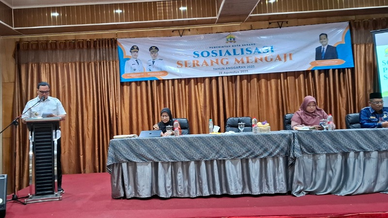 Geng Motor Rasuki Anak Muda! Budi Rustadi Luncurkan Program Serang Mengaji Wali Kota Serang, Budi Rustandi, secara resmi meluncurkan sekaligus mensosialisasikan Program Serang Mengaji - Dok. Pemkot Serang -