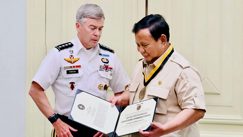 Komandan Komando Operasi Khusus AS, Jenderal Bryan Fenton ketika diterima Presiden Prabowo Subianto di Istana Merdeka, Senin (4/8/2025) - Foto: Biro Pers Setpres -