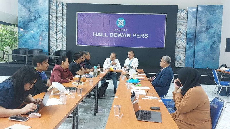 Steering Committee (SC) Kongres Persatuan Wartawan Indonesia (PWI) 2025 menggelar rapat di Hall Dewan Pers, Senin (4/8/2025) - Foto: Dok. PWI -