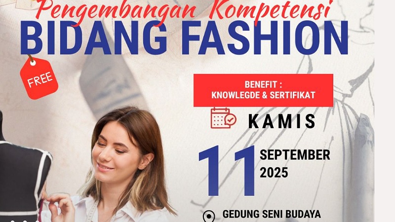 Disbudpar Kota Tangerang Gelar Pelatihan Fesyen Gratis, Dukung Ekonomi Kreatif Lokal -