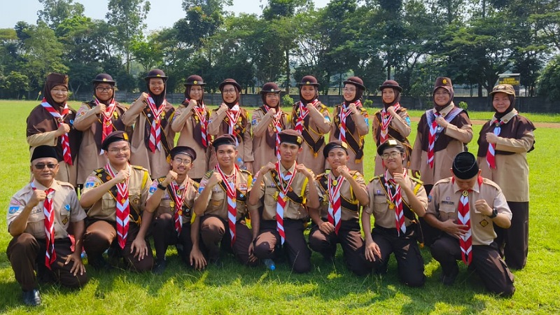 15 siswa Madrasah Aliyah Negeri (MAN) Insan Cendekia (IC) Serpong resmi dilantik sebagai Pramuka Garuda, gelar tertinggi dalam dunia kepramukaan. - Dok Kemenag -