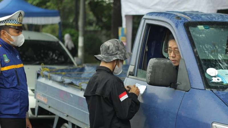 Dishub Kota Tangerang saat menggelar uji emisi. - Pemkot Tangerang -