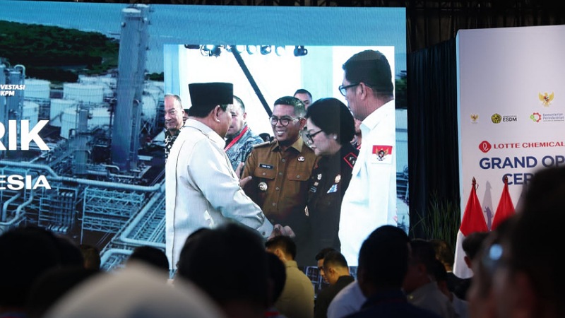 Terbesar di Asia Tenggara! Pabrik Petrokimia Lotte di Cilegon Diresmikan Prabowo