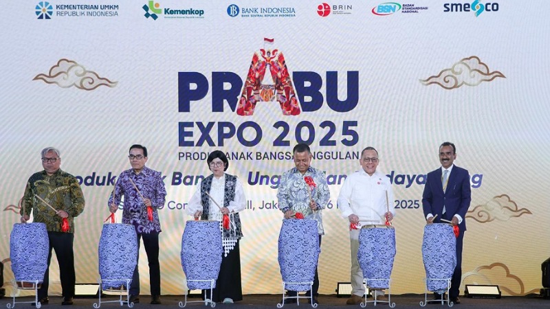 Pembukaan PRABU (Produk Anak Bangsa Unggulan) Expo 2025 di Jakarta, Rabu (5/11). - Humas Kemen UMKM -
