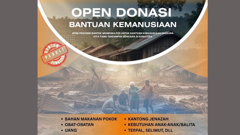 BPD Banten Buka Posko Donasi untuk Korban Bencana Aceh-Sumatra