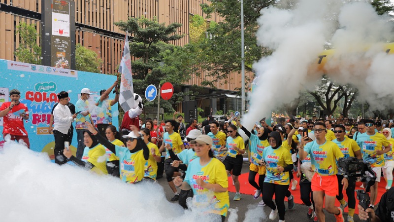Event Tangsel Color and Bubble Run memperingati HUT Tangsel ke 17 - Dok Pemkot Tangsel -