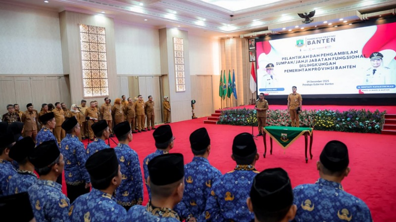 Tutup 2025, Gubernur Banten Andra Soni Lantik 64 Pejabat Fungsional