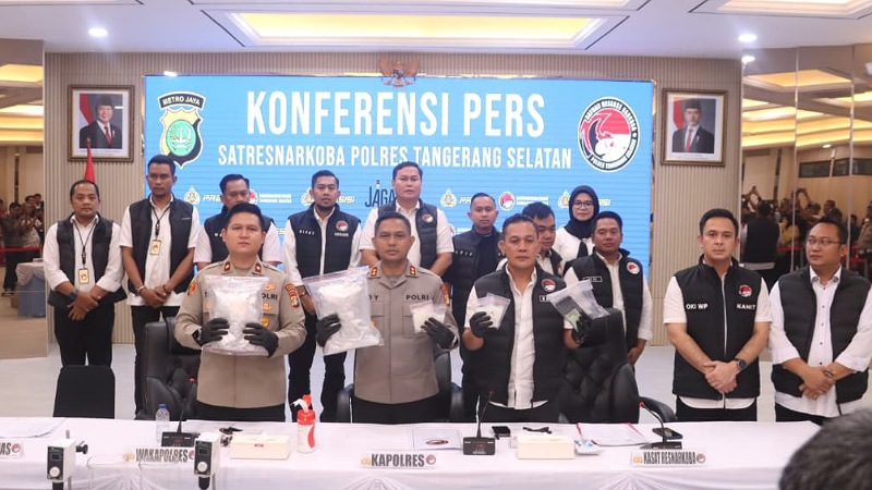 Satresnarkoba Tangsel Bongkar Jaringan Sabu–Ekstasi, Home Industry Narkotika Sintetis Terciduk