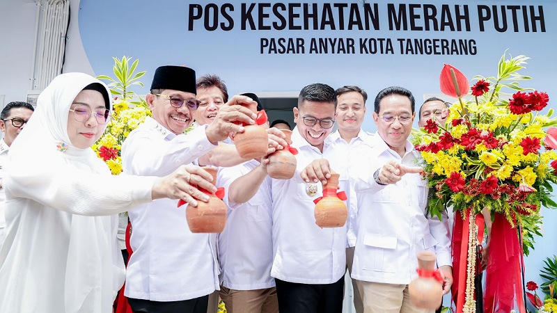 Pos Kesehatan Merah Putih Diresmikan, Layanan Gratis Hadir di Jantung Pasar Anyar