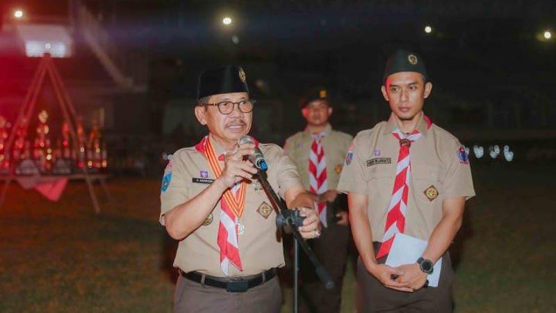 Wali Kota Tangerang Sachrudin saat menutup kegiatan PASCOM III  di Stadion Benteng Reborn, Sabtu (25/4/2026) -