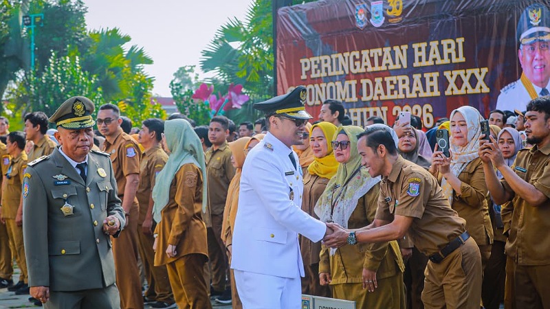 Wakil Wali Kota Tangsel Pilar Saga Ichsan saat menghadiri peringatan Hari Otda - Foto: Dok Pemkot Tangsel -