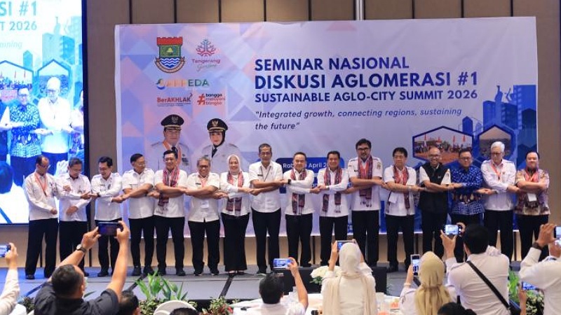 Seminar Nasional Diskusi Aglomerasi dalam rangkaian Sustainable Aglo-City Summit 2026 yang digelar di Hotel Novotel BSD City, Rabu (29/4/2026). - Foto: Dok. Pemkab Tangerang -