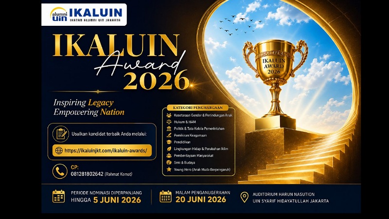 IKALUIN Award 2026 Diperpanjang! Saatnya Usulkan Alumni UIN Jakarta Paling Inspiratif