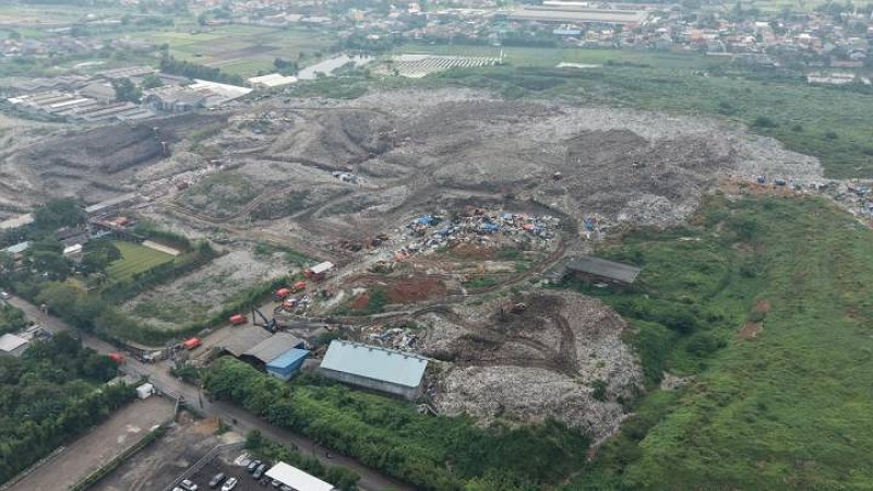 Foto udara TPA Rawa Kucing, Neglasari, Kota Tangerang - Dikominfo Kota Tangerang -
