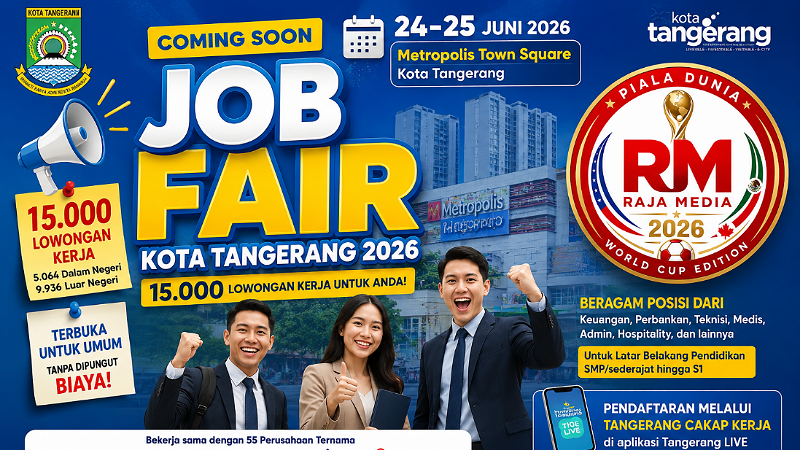 Fantastis! Job Fair Tangerang 2026 Sediakan 15 Ribu Lowongan, Termasuk ke Luar Negeri
