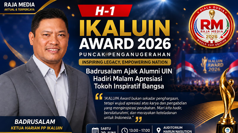 H-1 IKALUIN Award 2026, Badrusalam Ajak Alumni Padati Auditorium Harun Nasution