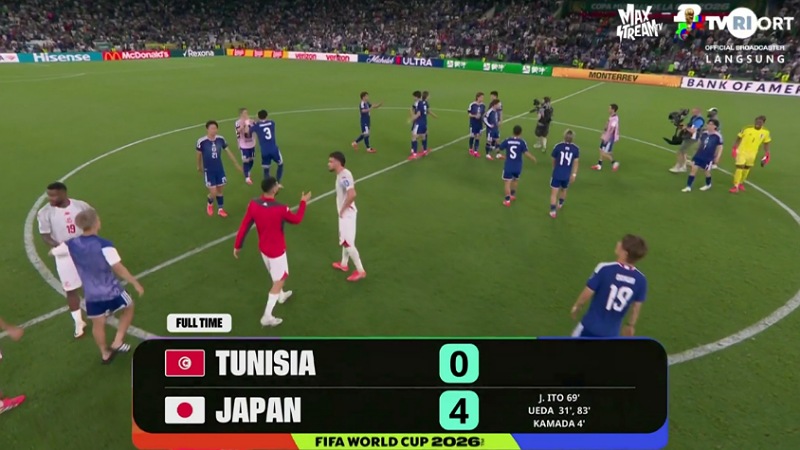 Jepang Mengamuk! Libas Tunisia 4-0, Samurai Biru Tempel Belanda di Grup F