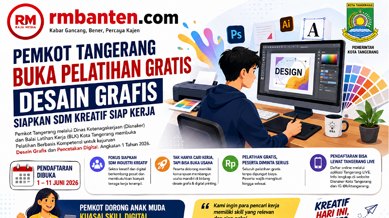 Pemkot Tangerang Buka Pelatihan Gratis Desain Grafis, Siapkan SDM Kreatif Siap Kerja
