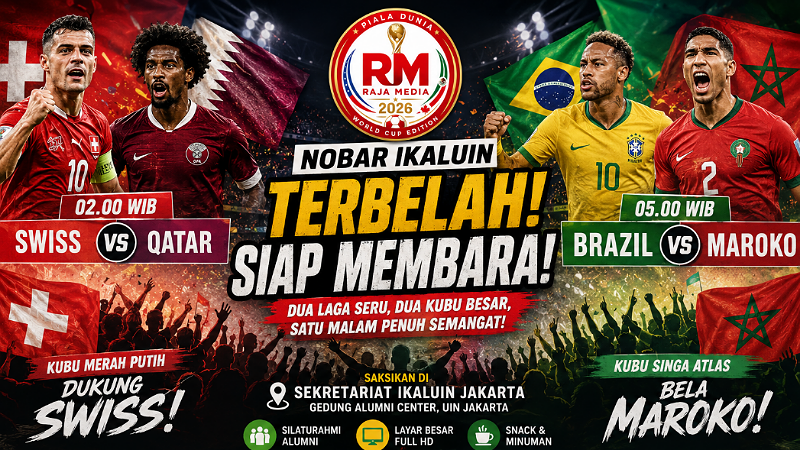 Swiss vs Qatar, Brasil vs Maroko: Nobar IKALUIN Terbelah, Siap Membara!