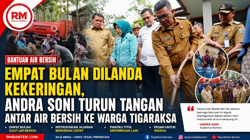 Empat Bulan Dilanda Kekeringan, Andra Soni Turun Tangan Antar Air Bersih ke Warga Tigaraksa