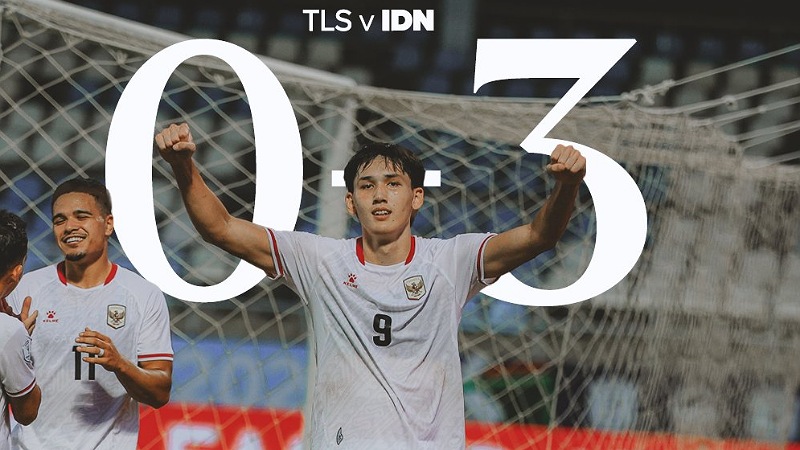 Garuda Terbang Tinggi! Timor Leste Dibungkam 3-0, Indonesia Kuasai Grup A
