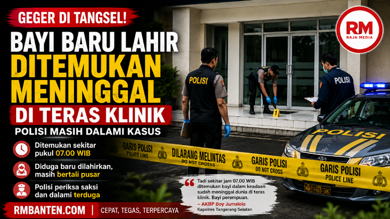 Geger di Tangsel! Bayi Baru Lahir Ditemukan Meninggal di Teras Klinik, Polisi Buru Pelaku
