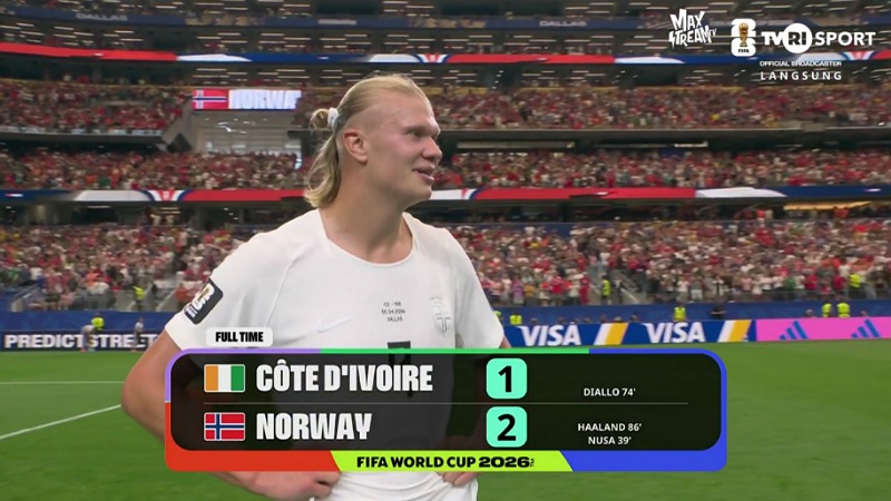 Haaland Menggila! Norwegia Singkirkan Pantai Gading, Brasil Jadi Lawan Berikutnya