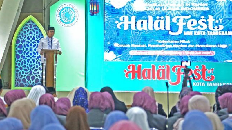 Wakil Wali Kota Tangerang Maryono saat pembukaan Halal Fest 2026 - Prokopim Kota Tangerang -