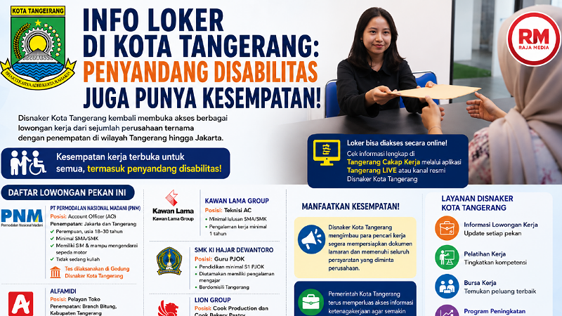 Info Loker di Kota Tangerang: Penyandang Disabilitas Juga Punya Kesempatan!
