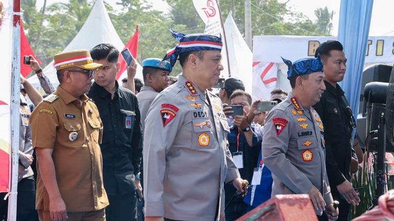 Gubernur Banten Andra Soni mengikuti Peresmian 3.395 Jembatan TNI Polri dan 3.000 Sumber Air Bersih TNI AD oleh Presiden Prabowo Subianto. - Biro Adpimpro Banten -