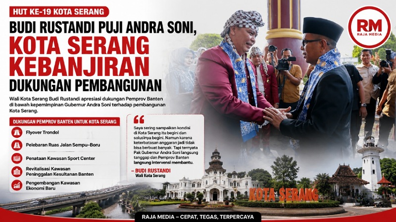 Budi Rustandi Puji Andra Soni, Kota Serang Kebanjiran Dukungan Pembangunan