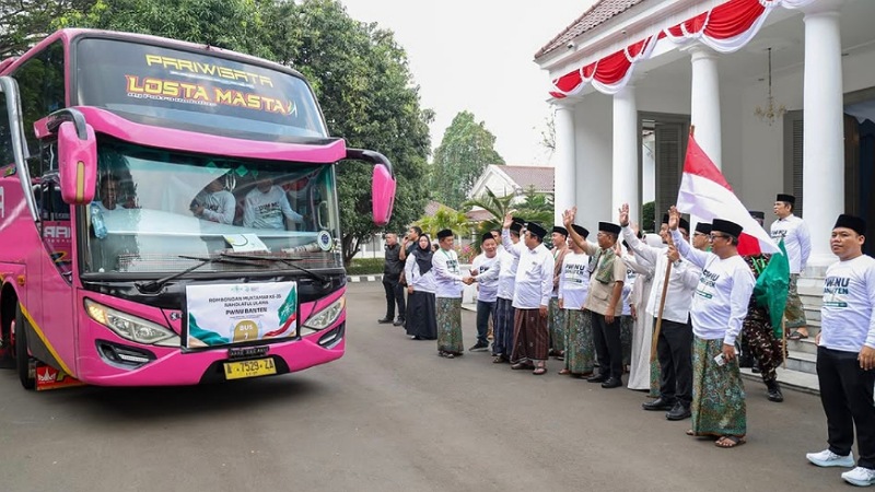 Delegasi PWNU Banten Dilepas ke Muktamar NU ke-35, Ini Pesan Andra Soni