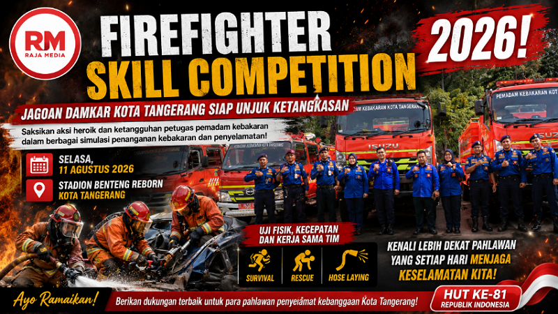 Firefighter Skill Competition 2026! Jagoan Damkar Kota Tangerang Siap Unjuk Ketangkasan