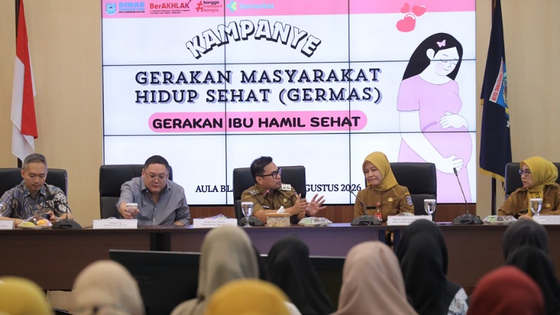 Wakil Wali Kota Tangsel Pilar Saga Ichsan saat menghadiri kampanye Germas Gerakan Ibu Hamil - Foto: Fok Pemkot Tangsel -
